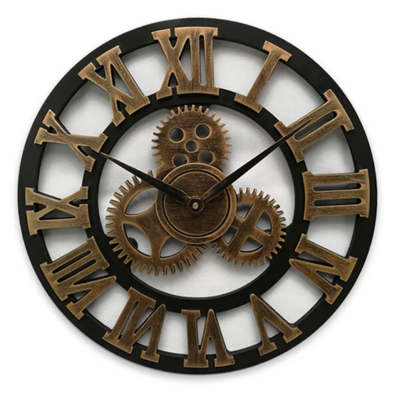 Orologi da Parete Grandi Dimensioni Vintage - Silenziosi e 3D per il Soggiorno - immagine 2