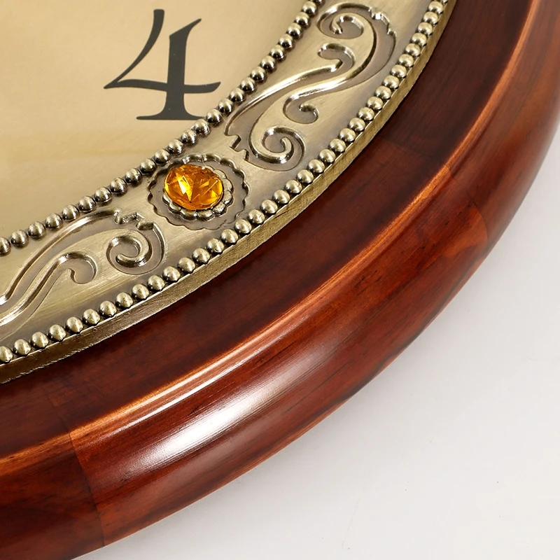 Orologio da Parete Classico in Legno - Silenzioso, Rotondo e Vintage, Ø 12” - immagine 4