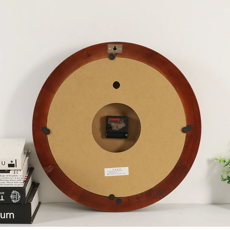 Orologio da Parete Classico in Legno - Silenzioso, Rotondo e Vintage, Ø 12” - immagine 5