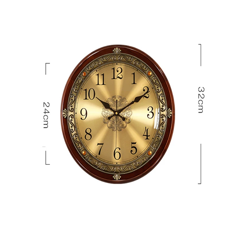 Orologio da Parete Classico in Legno - Silenzioso, Rotondo e Vintage, Ø 12” - immagine 6