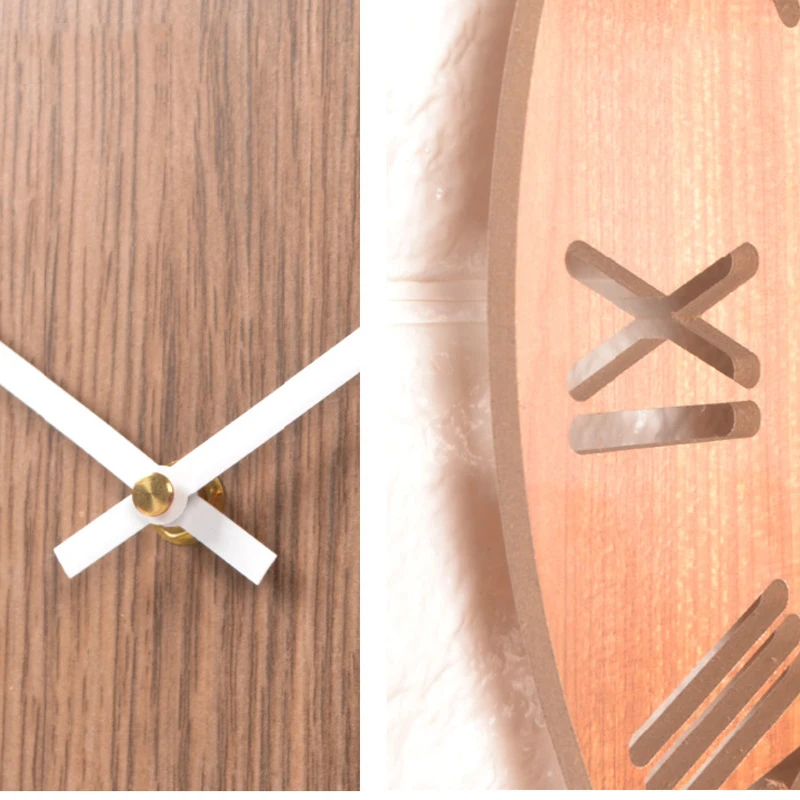 Orologio da Parete in Legno con Numeri Romani - Design 3D Moderno e Vintage per Cucina e Casa - immagine 6
