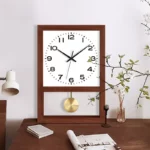 Decorazione Orologio Quadrato da Parete in Legno