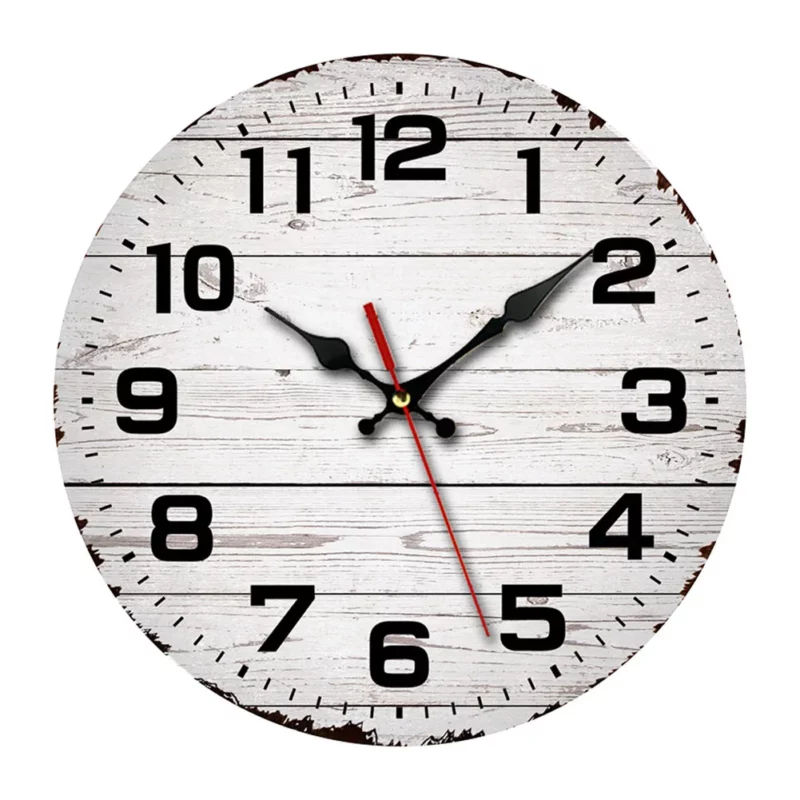Orologio da Parete in Legno Vintage - Elegante e Minimalista, Design Retro in MDF - immagine 2